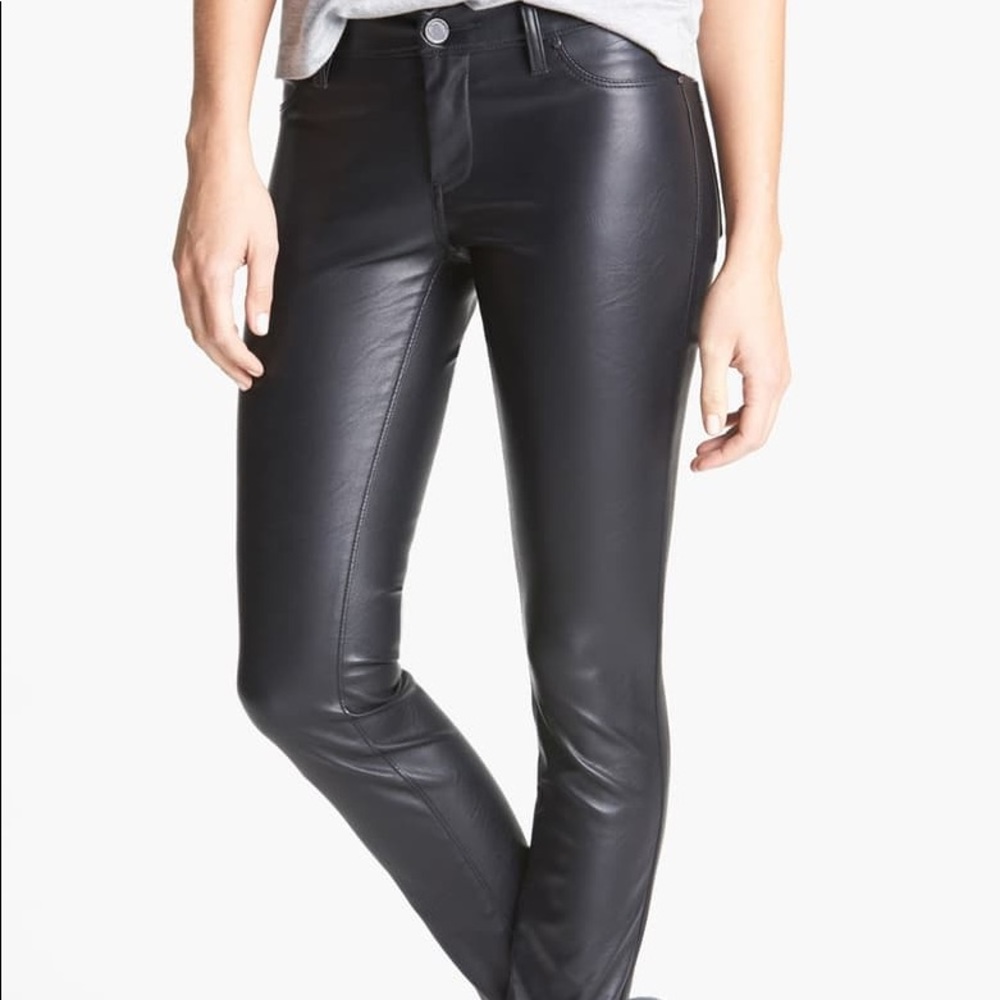 BLANKNYC NWOT Black Vegan Leather Skinny Jeans